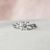 1.53CT Round Cut Moissanite Twig Style Diamond Engagement Ring