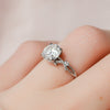 1.53CT Round Cut Moissanite Twig Style Diamond Engagement Ring