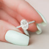 1.50CT Oval Cut Hidden Halo Pave Style Moissanite Engagement Ring