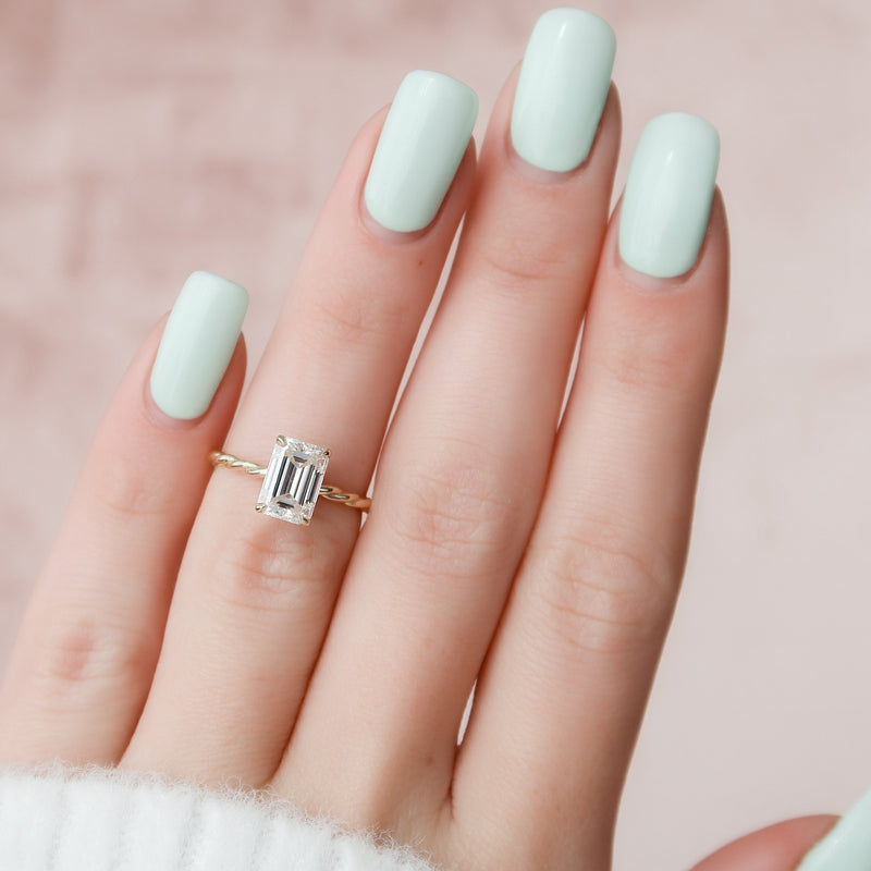 2.057  Moissanite Hidden Halo Engagement Ring