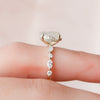 1.50CT Oval Cut Hidden Halo Pave Setting Moissanite Engagement Ring