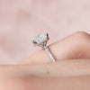 2.0CT Elongated Cushion Cut Moissanite Hidden Halo Engagement Ring