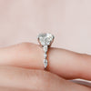 3.50CT Cushion Cut Moissanite Cluster Engagement Ring