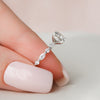 1.35 CT Round Brilliant Cut Moissanite Pave Style Engagement Ring