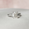 2.0CT Cushion Cut Moissanite Split Shank Style Engagement Ring