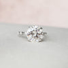 4.0CT Round Moissanite Solitaire Dainty Style Engagement Ring