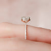 1.25 CT Oval Cut Moissanite Hidden Halo Style Engagement Ring