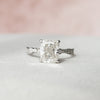 2.50CT Elongated Cushion Moissanite Art Deco Pave Setting Engagement Ring