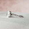2.50CT Elongated Cushion Moissanite Art Deco Pave Setting Engagement Ring