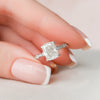 2.50CT Elongated Cushion Moissanite Art Deco Pave Setting Engagement Ring