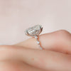 5.20 CT Oval Cut Moissanite Solitaire Dainty Style Engagement Ring