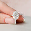 5.20 CT Oval Cut Moissanite Solitaire Dainty Style Engagement Ring