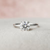 1.0CT Round Cut Moissanite Solitaire Style Diamond Engagement Ring