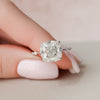 5.0CT Cushion Moissanite Solitaire Dainty Style Engagement Ring