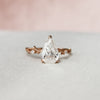 1.50CT Pear Moissanite Nature Inspired Twig Style Diamond Engagement Ring