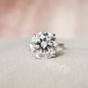4.50CT Round Moissanite Hidden Halo Pave Setting Engagement Ring