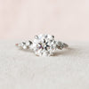2.0CT Round Brilliant Cut Moissanite Cluster Diamond Engagement Ring