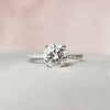 1.50CT Round Cut Hidden Halo Moissanite Engagement Ring