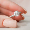 1.50CT Round Cut Hidden Halo Moissanite Engagement Ring