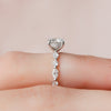 1.35 CT Round Brilliant Cut Moissanite Pave Style Engagement Ring