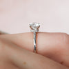1.0CT Round Cut Moissanite Solitaire Style Diamond Engagement Ring