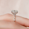5.0CT Elongated Cushion Moissanite Solitaire Dainty Style Engagement Ring