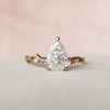 1.50CT Pear Moissanite Nature Inspired Twig Style Diamond Engagement Ring