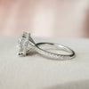 4.50CT Round Moissanite Hidden Halo Pave Setting Engagement Ring