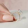 4.50CT Pear Moissanite Hidden Halo Pave Setting Engagement Ring