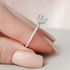 1.50CT Cushion Cut Hidden Halo Pave Style Moissanite Engagement Ring