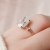 4.3CT Oval Cut Moissanite Twig Style Diamond Engagement Ring
