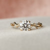 1.03CT Round Cut Twig Style Moissanite Diamond Engagement Ring