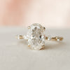 2.0CT Oval Cut Moissanite Solitaire Dainty Style Diamond Engagement Ring