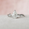 1.0CT Pear Cut Nature Inspired Moissanite Diamond Engagement Ring