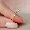 1.50CT Oval Cut Solitaire Hidden Halo Setting Moissanite Engagement Ring