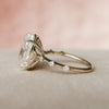 4.50CT Oval Moissanite Solitaire Dainty Style Diamond Engagement Ring