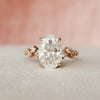 3.25 CT Oval Cut Moissanite Cluster Pave Diamond Engagement Ring