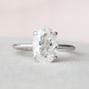 2.0CT Oval Cut Moissanite Hidden Halo Diamond Engagement Ring
