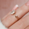 1.0CT Oval Cut Twig Moissanite Nature Inspired Engagement Ring