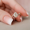 1.0CT Oval Cut Twig Moissanite Nature Inspired Engagement Ring