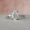 1.50CT Oval Cut Hidden Halo Pave Setting Moissanite Engagement Ring