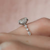 1.50CT Oval Cut Hidden Halo Pave Setting Moissanite Engagement Ring