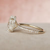 3.50CT Oval Moissanite Hidden Halo Pave Setting Engagement Ring