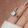 5.0CT Round Cut Moissanite Twig Style Bridal Ring Set