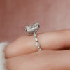 3.50CT Radiant Moissanite Solitaire Pave Setting Engagement Ring