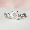 1.0CT Oval Cut Twig Moissanite Nature Inspired Engagement Ring