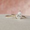 1.50CT Pear Cut Moissanite Solitaire Bridal Ring Set