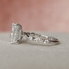 3.50CT Radiant Moissanite Solitaire Pave Setting Engagement Ring