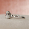 5.0CT Cushion Cut Moissanite Dainty Style Bridal Ring Set