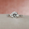 2.0CT Round Brilliant Cut Moissanite Solitaire Bridal Ring Set